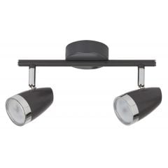 Rabalux Karen 6513 lampa podsufitowa 2x4 W czarna-chrom