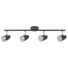 Rabalux Karen 6515 lampa podsufitowa 4x4 W czarna-chrom