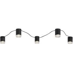 Rabalux Looplab 71295 lampa podsufitowa 5x28 W czarna