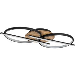 Rabalux Arash 71403 lampa podsufitowa 4x40 W biała-czarna-drewno