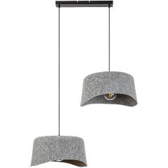 Rabalux Farelia 72190 lampa wisząca 2x10 W czarna-szary/popielaty