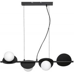 Rabalux Jules 72225 lampa wisząca 4x5 W biała-czarna