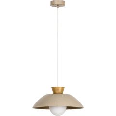 Rabalux Golnar 72230 lampa wisząca 1x5 W drewno-opal-beżowa