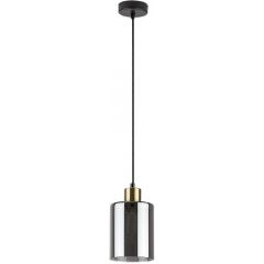 Rabalux Perez 72248 lampa wisząca 1x40 W czarna-przydymiona