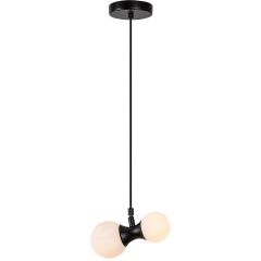 Rabalux Lition 72299 lampa wisząca 2x28 W biała-czarna