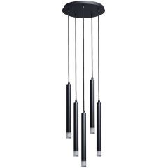 Rabalux Ramira 72360 lampa wisząca 5x5 W czarna-przezroczysta