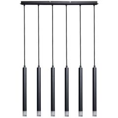 Rabalux Ramira 72362 lampa wisząca 6x5 W czarna-przezroczysta