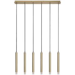 Rabalux Ramira 72363 lampa wisząca 6x5 W przezroczysta-złota