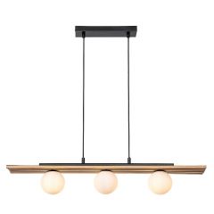 Rabalux Noxelle 72421 lampa wisząca 3x5 W czarna-drewno