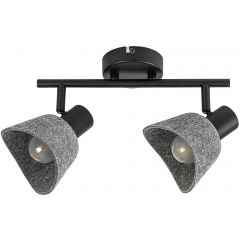 Rabalux Farelia 73006 lampa podsufitowa 2x10 W czarna-szara