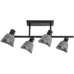 Rabalux Farelia 73010 lampa podsufitowa 4x10 W czarna-szara