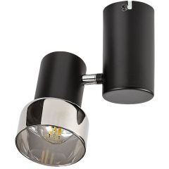 Rabalux Hatice 73052 lampa podsufitowa 1x15 W czarna-przydymiona