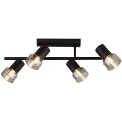 Rabalux Hatice 73054 lampa podsufitowa 4x15 W czarna-przydymiona