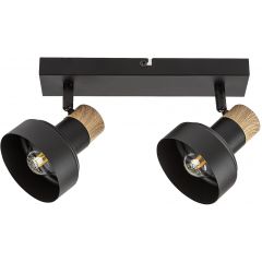 Rabalux Saskia 73056 lampa podsufitowa 2x15 W czarna-drewno