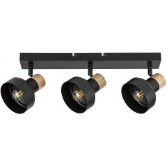 Rabalux Saskia 73057 lampa podsufitowa 3x15 W czarna-drewno