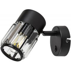 Rabalux Venaro 73059 kinkiet 1x15 W czarny-przezroczysty