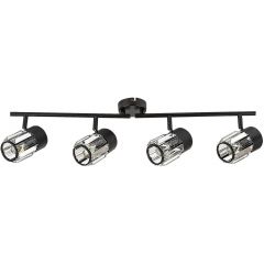 Rabalux Venaro 73062 lampa podsufitowa 4x15 W czarna-przezroczysta