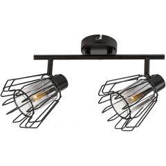 Rabalux Emerencia 73068 lampa podsufitowa 2x40 W czarna-przydymiona