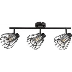 Rabalux Emerencia 73069 lampa podsufitowa 3x40 W czarna-przydymiona