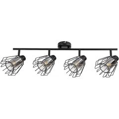 Rabalux Emerencia 73070 lampa podsufitowa 4x40 W czarna-przydymiona