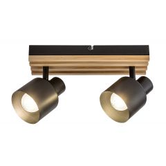 Rabalux Noxelle 73421 lampa podsufitowa 2x10 W czarna-drewno
