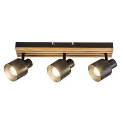 Rabalux Noxelle 73422 lampa podsufitowa 3x10 W czarna-drewno