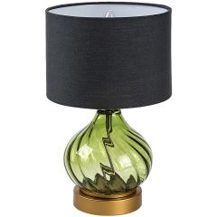 Rabalux Pirelo 74033 lampa stołowa 1x25 W czarna-zielona