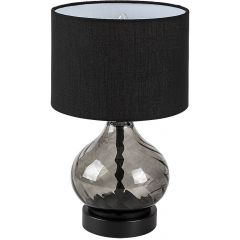 Rabalux Pirelo 74034 lampa stołowa 1x25 W czarna-przydymiona