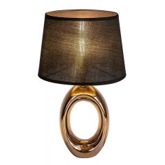 Rabalux Dalora 74063 lampa stołowa 1x25 W czarna-brązowa