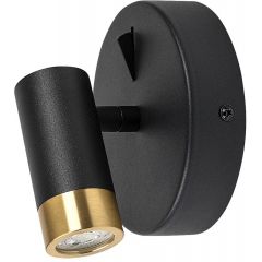 Rabalux Kadir 75040 kinkiet 1x3 W czarny-przezroczysty-złoty