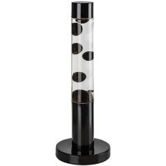 Rabalux Lavastic 76027 lampa stołowa 1x25 W czarna-przezroczysta