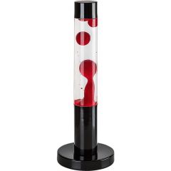 Rabalux Lavastic 76028 lampa stołowa 1x25 W czarna-przezroczysta-czerwona