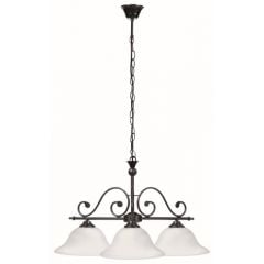 Rabalux Dorothea 7773 lampa wisząca 3x60 W biała-czarna