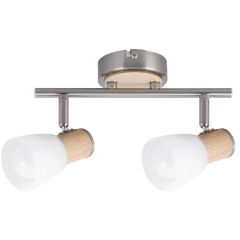 Rabalux Gavin 6487 lampa podsufitowa 2x40 W biała-chrom-satyna