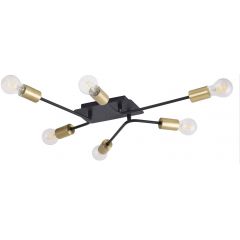 Rabalux Lanny 2103 lampa podsufitowa 6x15 W czarna