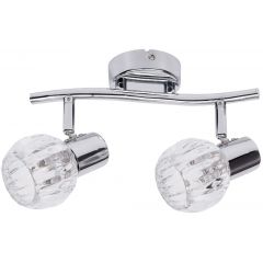Rabalux Lauren 6092 lampa podsufitowa 2x40 W chrom-przezroczysta