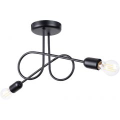 Sollux Lighting Loop SL1472 lampa podsufitowa 2x15 W czarna