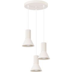 Sollux Lighting Estria SL1871 lampa wisząca 3x10 W biała