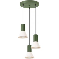 Sollux Lighting SL1873 lampa wisząca 3x10 W zielona-beżowa