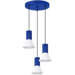 Sollux Lighting Estria SL1875 lampa wisząca 3x10 W biała-niebieska