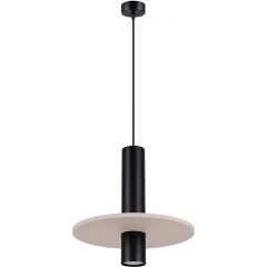 Sollux Lighting Pelta SL1882 lampa wisząca 1x10 W czarna-beżowa