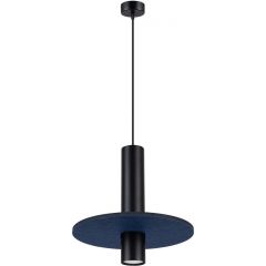 Sollux Lighting Pelta SL1884 lampa wisząca 1x10 W czarna-niebieska