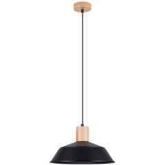 Sollux Lighting Fano SL1322 lampa wisząca 1x15 W czarna-drewno