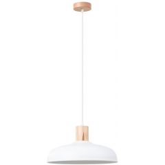 Sollux Lighting Indy SL1323 lampa wisząca 1x15 W biała-drewno