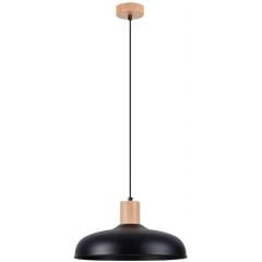 Sollux Lighting Indy SL1324 lampa wisząca 1x15 W czarna-drewno