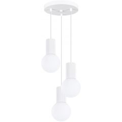 Sollux Lighting Halo SL1710 lampa wisząca 3x8 W biała