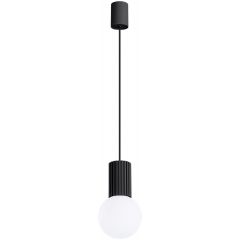 Sollux Lighting Halo SL1714 lampa wisząca 1x8 W biała-czarna