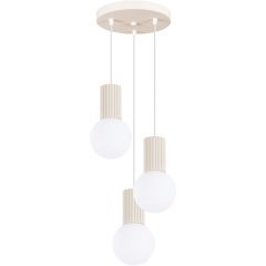 Sollux Lighting Halo SL1720 lampa wisząca 3x8 W biała-beżowa