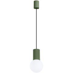 Sollux Lighting Halo SL1724 lampa wisząca 1x8 W biała-zielona