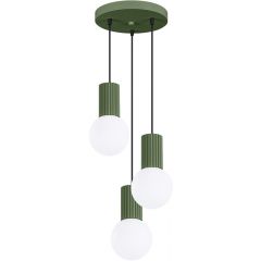 Sollux Lighting Halo SL1725 lampa wisząca 3x8 W biała-zielona